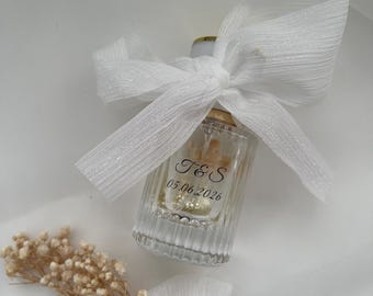 Wedding favor cologne with glitter, baby's breath & ribbon - Wedding favor cologne - For weddings, civil ceremonies, engagements - Citrus scent -