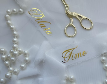 Personalized engagement ring band with names and pearls - Incili Söz Nisan Yüzük Band - Isimli Yüzük Band - Chiffon engagement ring band