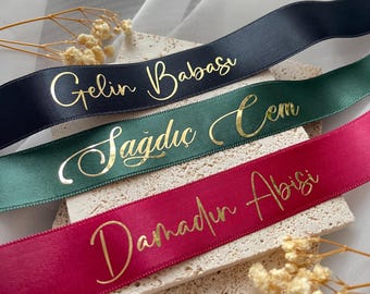 Sagdic Kol Band - Kolluk Band - Sagdic Hediyesi - Sagdic Kurdelesi - Best Man Band for Arm - Gelin Babasi Band