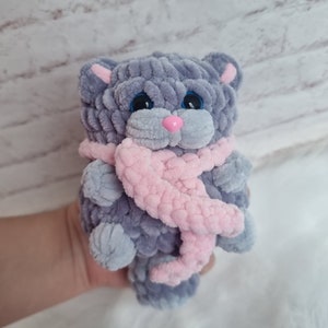 Crochet Cat plush, amigurumi cat , handmade plush , kawaii cat, soft cat, cute gift for friend or for yourself.