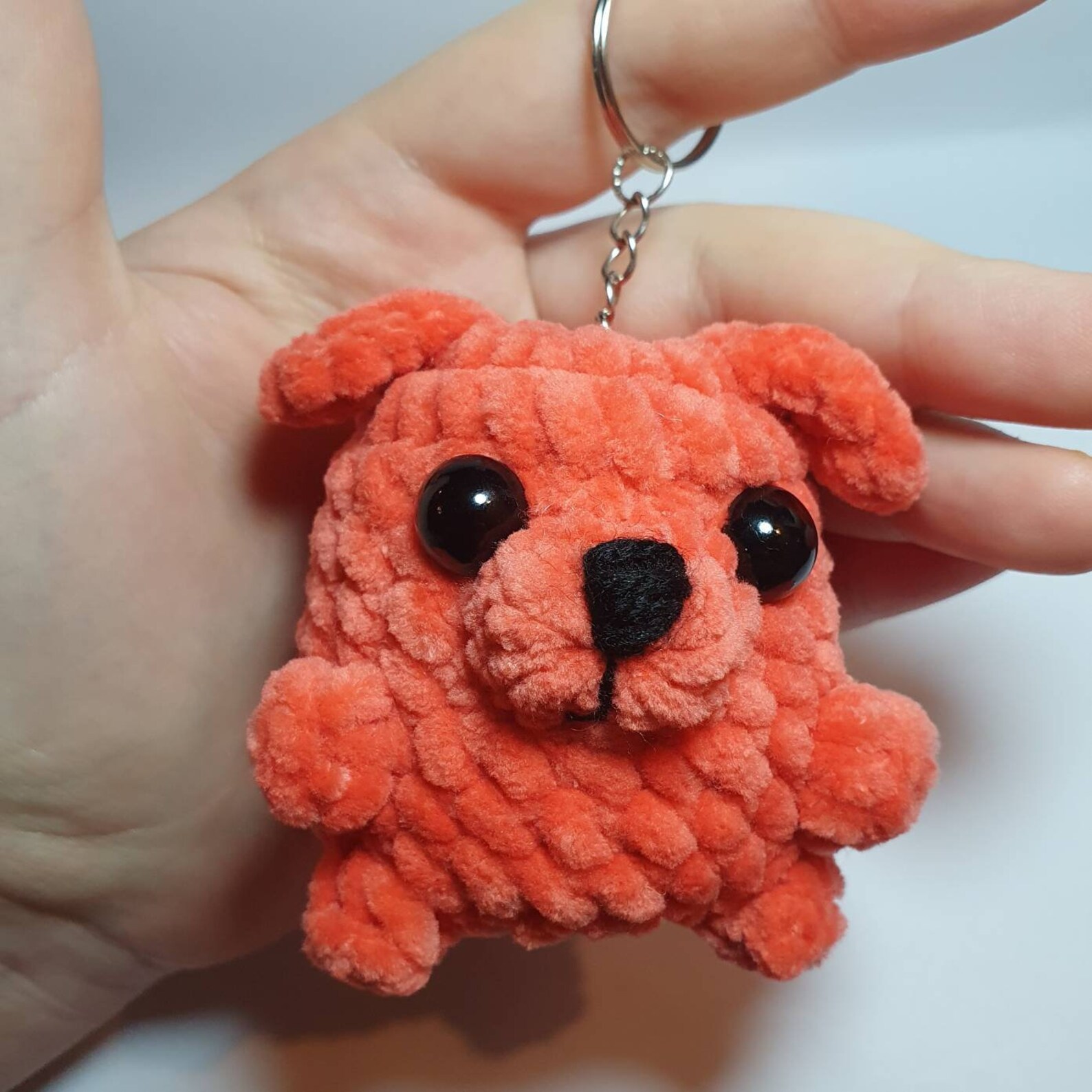 Crochet Dog keychain plush toy amigurumis cute gift Etsy