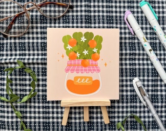 Orange Jam Print // Hand Drawn Digital Illustration // Wall Art Decor