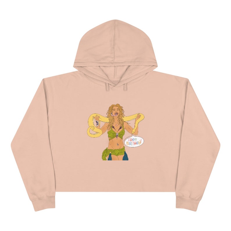 Free Britney Cropped Hoodie Britney Spears Pop Culture Female Icon Pop Star Music Slave For U You Snake #freebritney