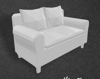 Scale Model of a Small 2-Seat Sofa