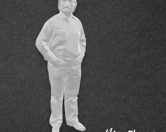 Logan - Scale Model Box Unpainted Figure of a older male Standing with His Hands in his Pockets