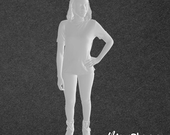 Emily - Scale Model Box Unpainted Figure of Woman with hands on her waist