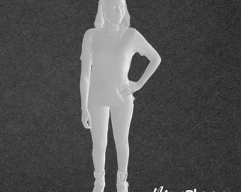 Emily - Scale Model Box Unpainted Figure of Woman with hands on her waist