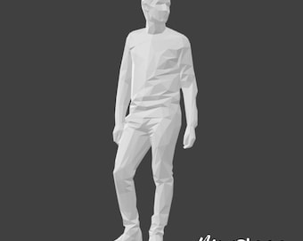 Adam - Figure of a Male Standing wearing casual clothing, trousers and a jumper.