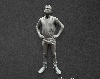 Jack - Figure of a male standing wearing a shirt and jeans with his hands on his hips