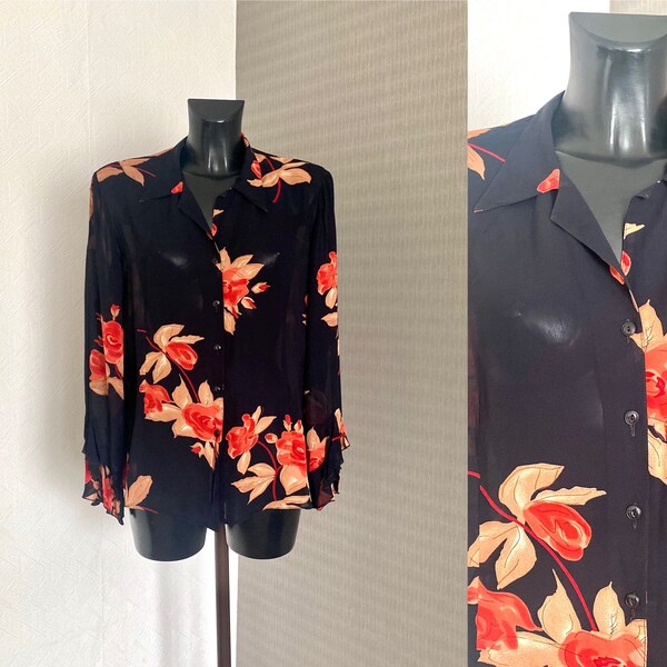 Black Rose Blouse