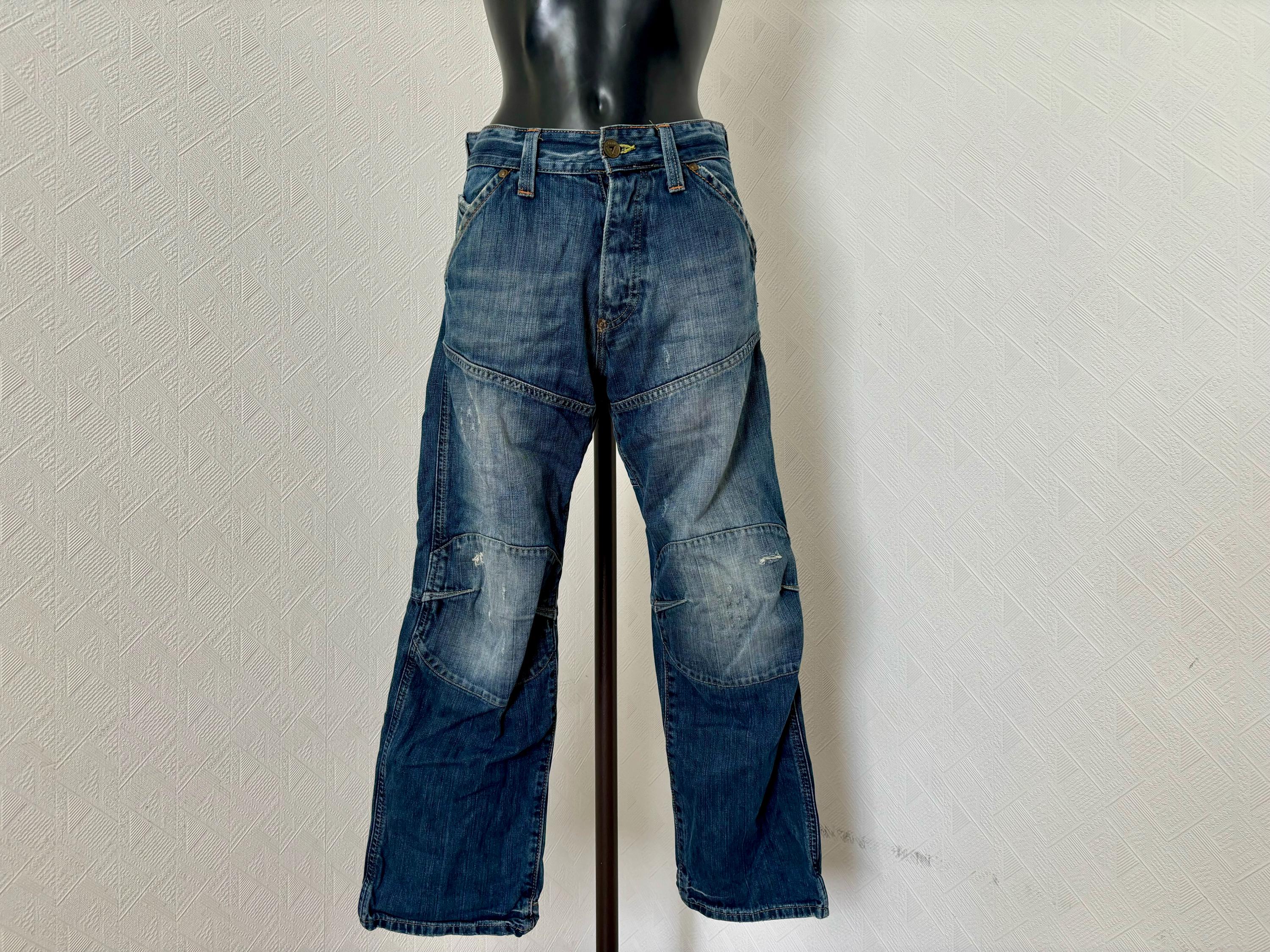 Vintage Men's G - Star Raw 96 Elwood Blue Denim Jeans 90's