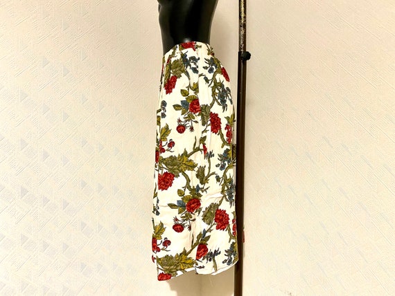 Vintage Flower Knife Pleated Skirt White Accordio… - image 6