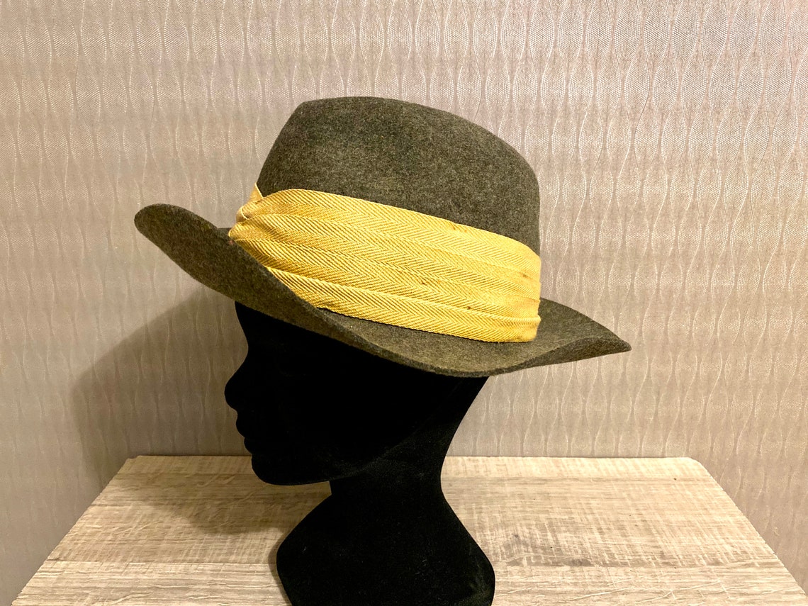 70s 80s Herbert Johnson Hatters Men's Fedora Felt Hat London Raiders