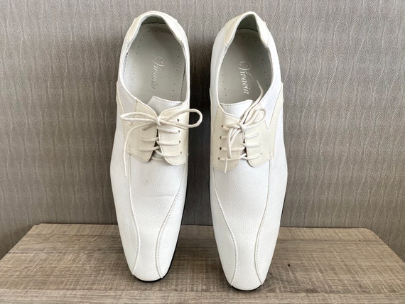 1980s Vintage New Mens White Snake Pattern Wingtip Brogue Formal Oxford Shoes Men s Russian Wedding Shoes Animal Print Shoes US 9 eur 43 Etsy UK