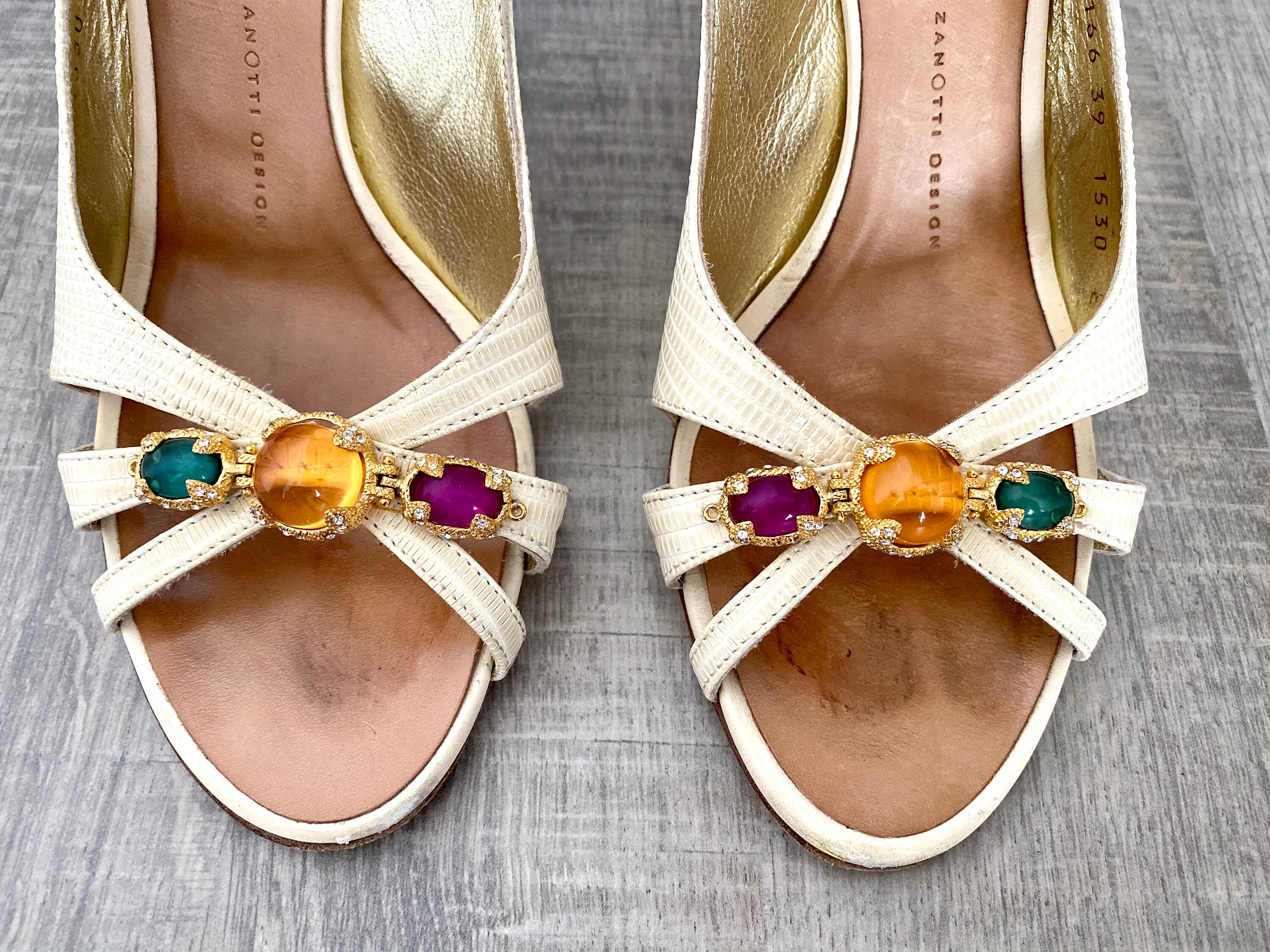 90s Italian Giuseppe Zanotti Shoes Vero Cuoio Beige High Heel - Etsy
