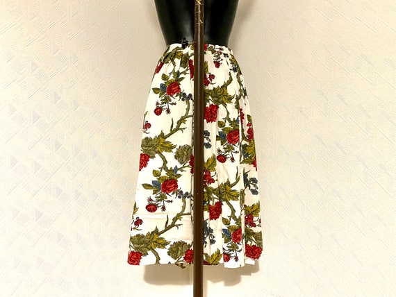 Vintage Flower Knife Pleated Skirt White Accordio… - image 5