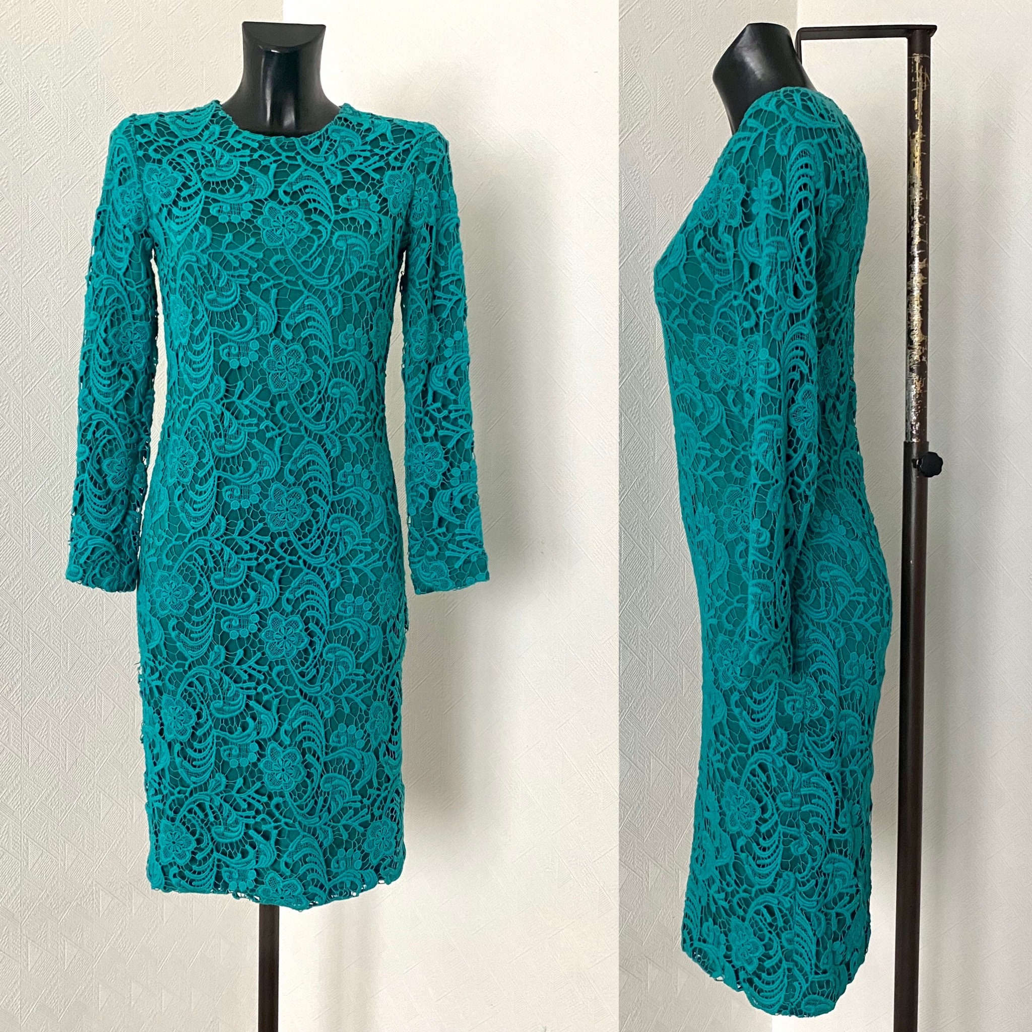 teal lace sheath dress Joy Scalloped Lace Dress Teal