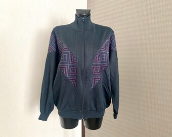 Herren Wolle Acryl Büro Cardigan lange stricken Marine blau