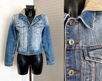 Hooded Denim Jacket - Etsy
