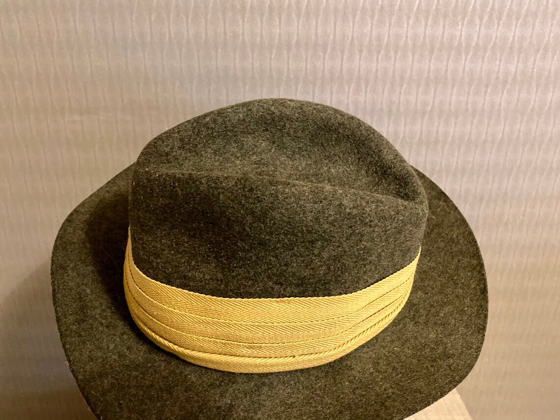 70s 80s Herbert Johnson Hatters Men's Fedora Felt Hat London Raiders