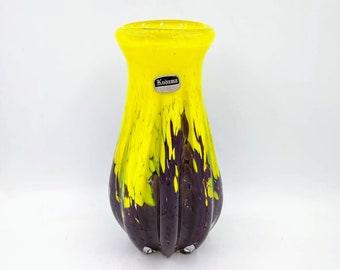 アートガラスの花瓶 ヴィンテージ 日本製 倉田ガラス 容器