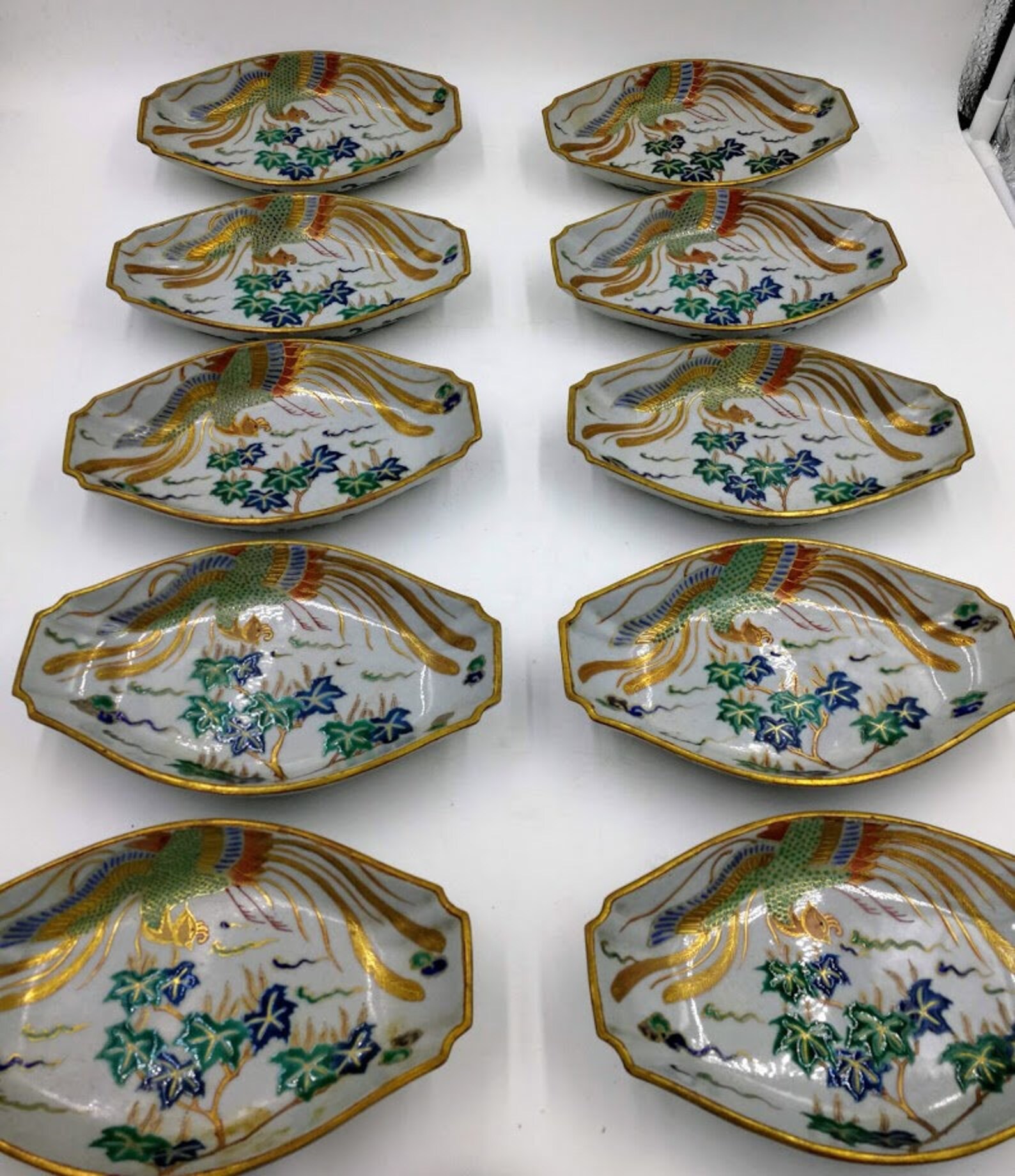 Set of 10 Antique Kutani plates Etsy