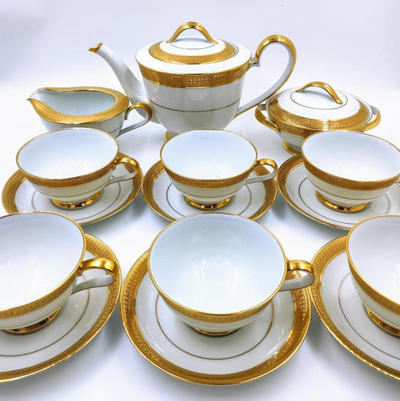 Art Deco Noritake Grand Ridge Tea Set. - Etsy