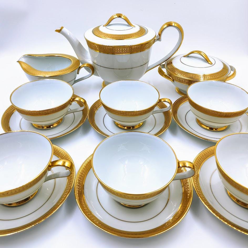 Art Deco Noritake Grand Ridge Tea Set. - Etsy