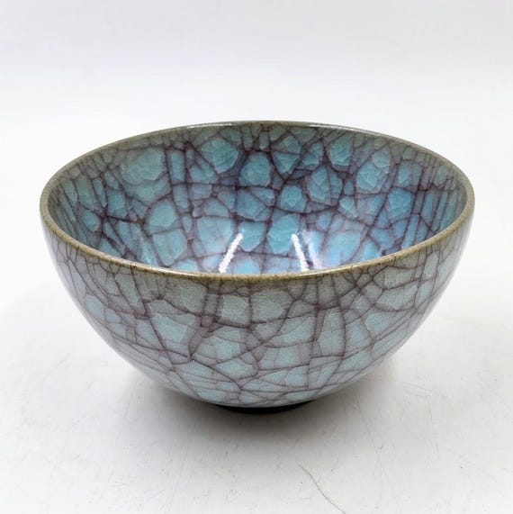 古川登志夫作 氷割れ茶碗 - Etsy 日本