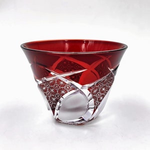 Exquisite Edo Kiriko Guinomi by Ryuichi Kumakura 熊倉隆一