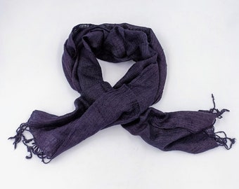 Raw Thai silk hand wooven scarf