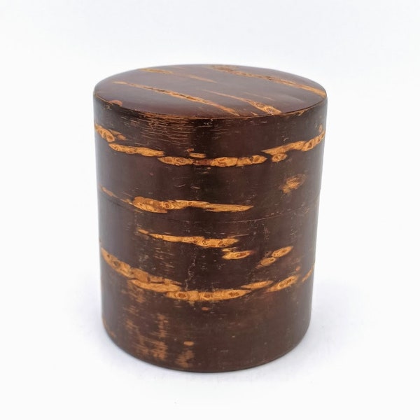 Cherry bark clad tin Chazutsu