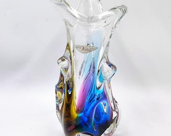 Vintage Fantasy Narumi glass vase Japan