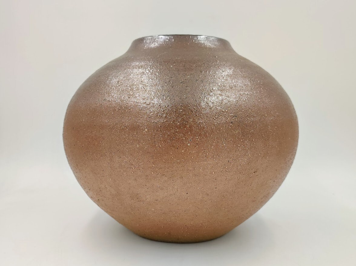 備前焼  大壺  宮本陶朋 球状備前焼花瓶 宮本陶朋 Miyamoto Tōhō - Etsy 日本