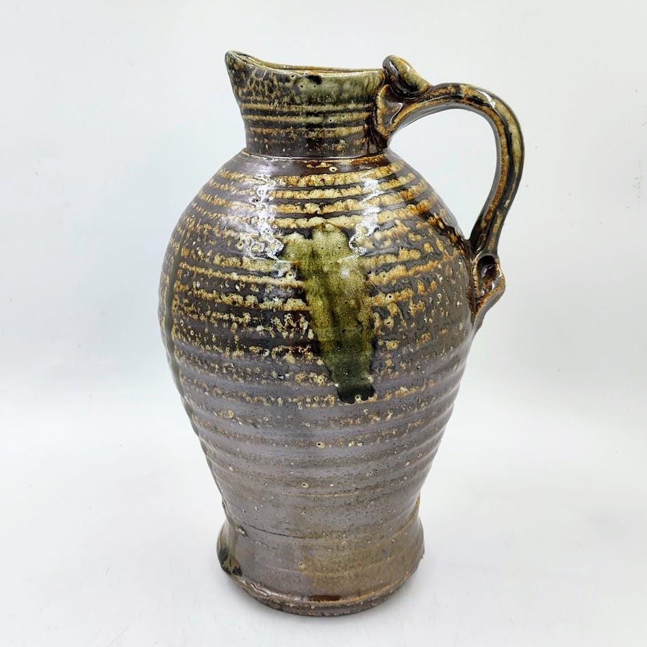 Salt glazed stoneware pot