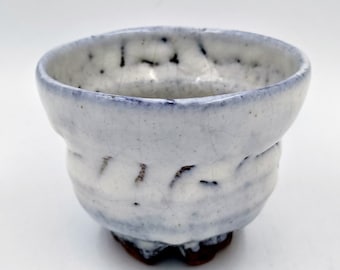 山根清玩 鬼萩らく抹茶碗 清玩ブルーが美しい！ 萩焼作家・山根清玩（せいがん）さんの