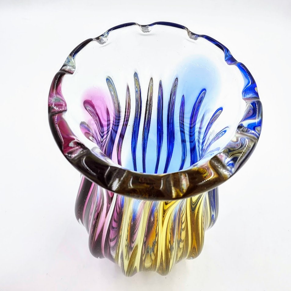 ヴィンテージナルミファンタジーガラス花瓶日本 - Etsy 日本