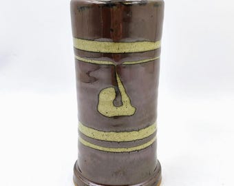 濱田晋作 (濱田晋作)、日本人、(1929-2023) - 鉄釉の花瓶 (花生