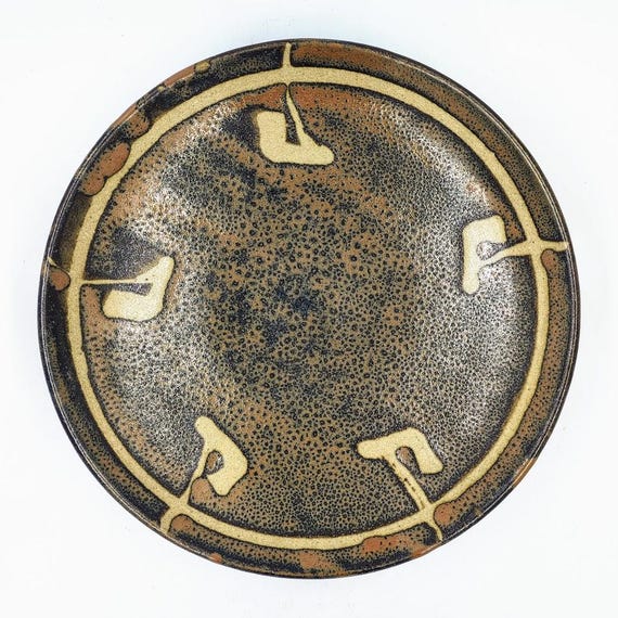 益子焼　濱田晋作　器 濱田晋作 地釉鐡絵湯呑 満容量210ml 益子焼 登窯焼成陶茶器 桐箱