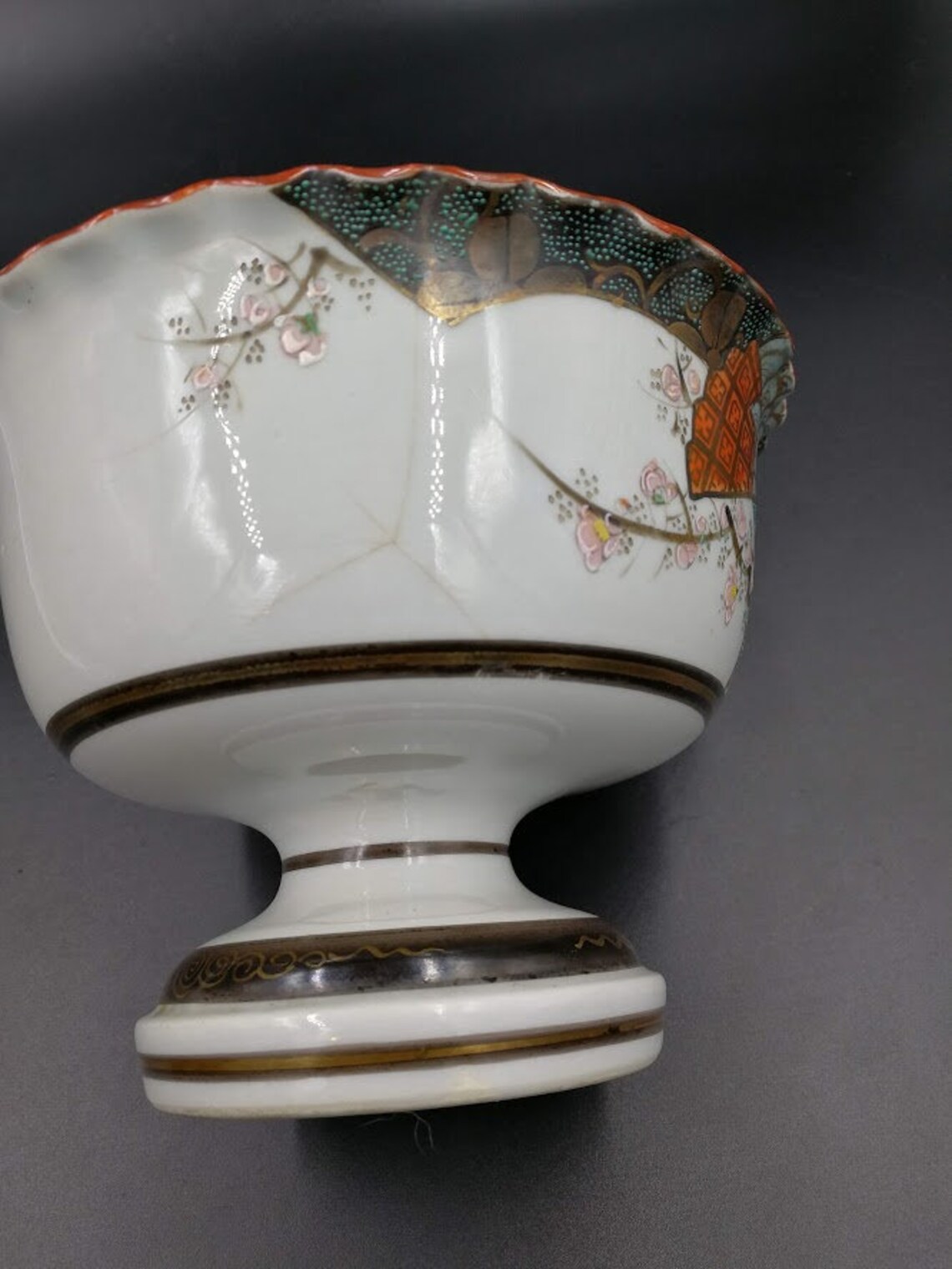 Antique Kutani Porcelain Bowl Etsy