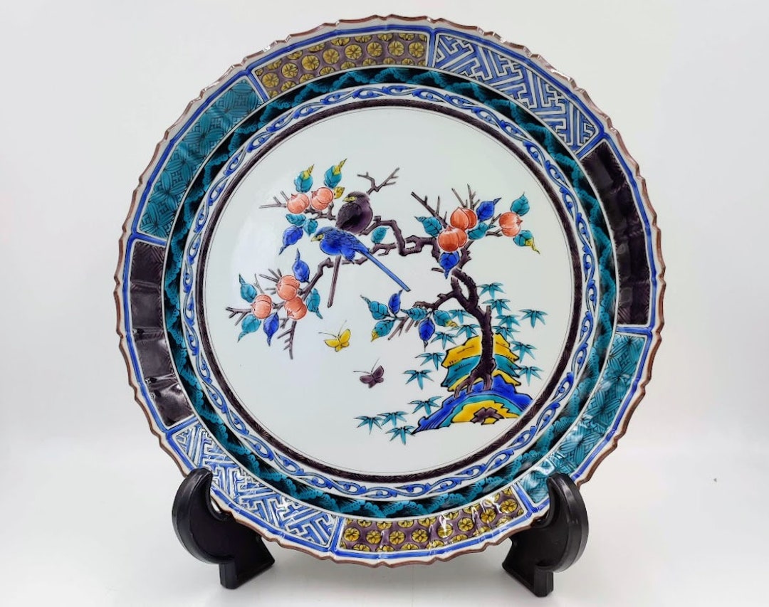 Kutani Plate by Yuzo Yamagishi Etsy