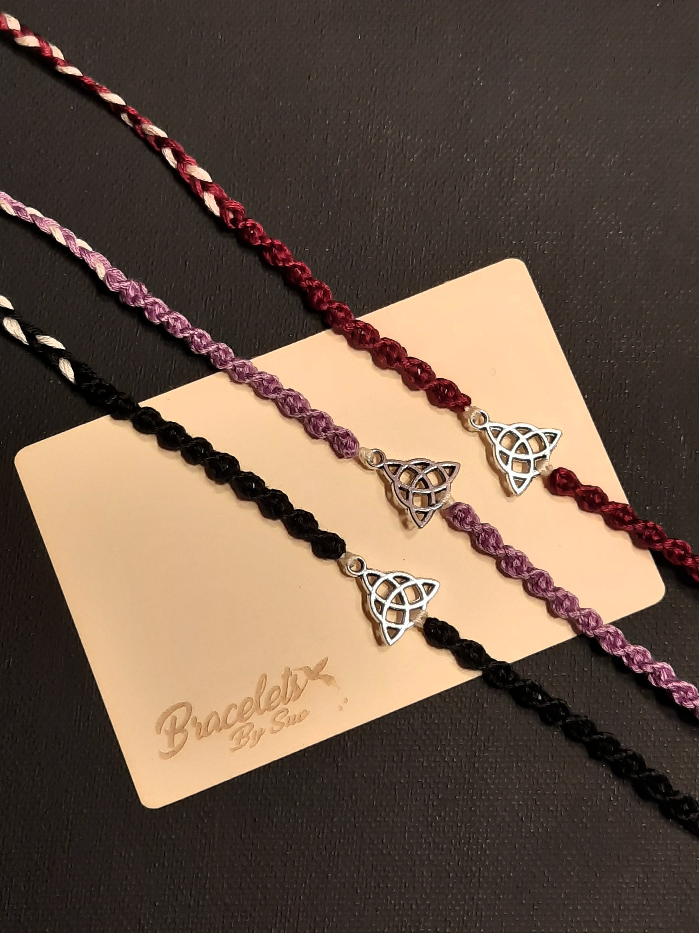 Friendship bracelet trio Friendship bracelet with charm Etsy