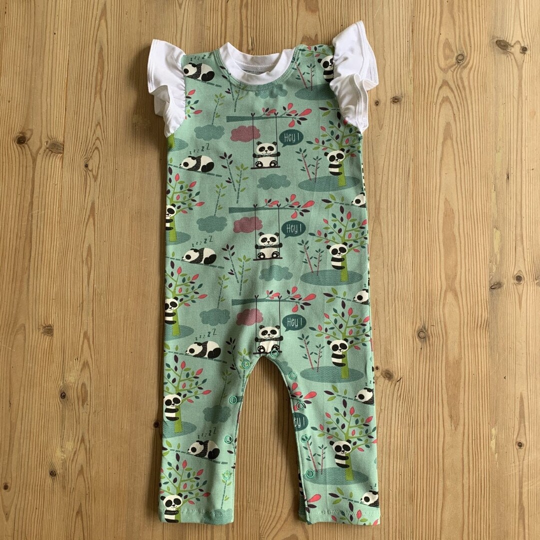 Baby Winter Overall Panda Design - Fleece Strampler Mit Kapuze 0-3 Monate