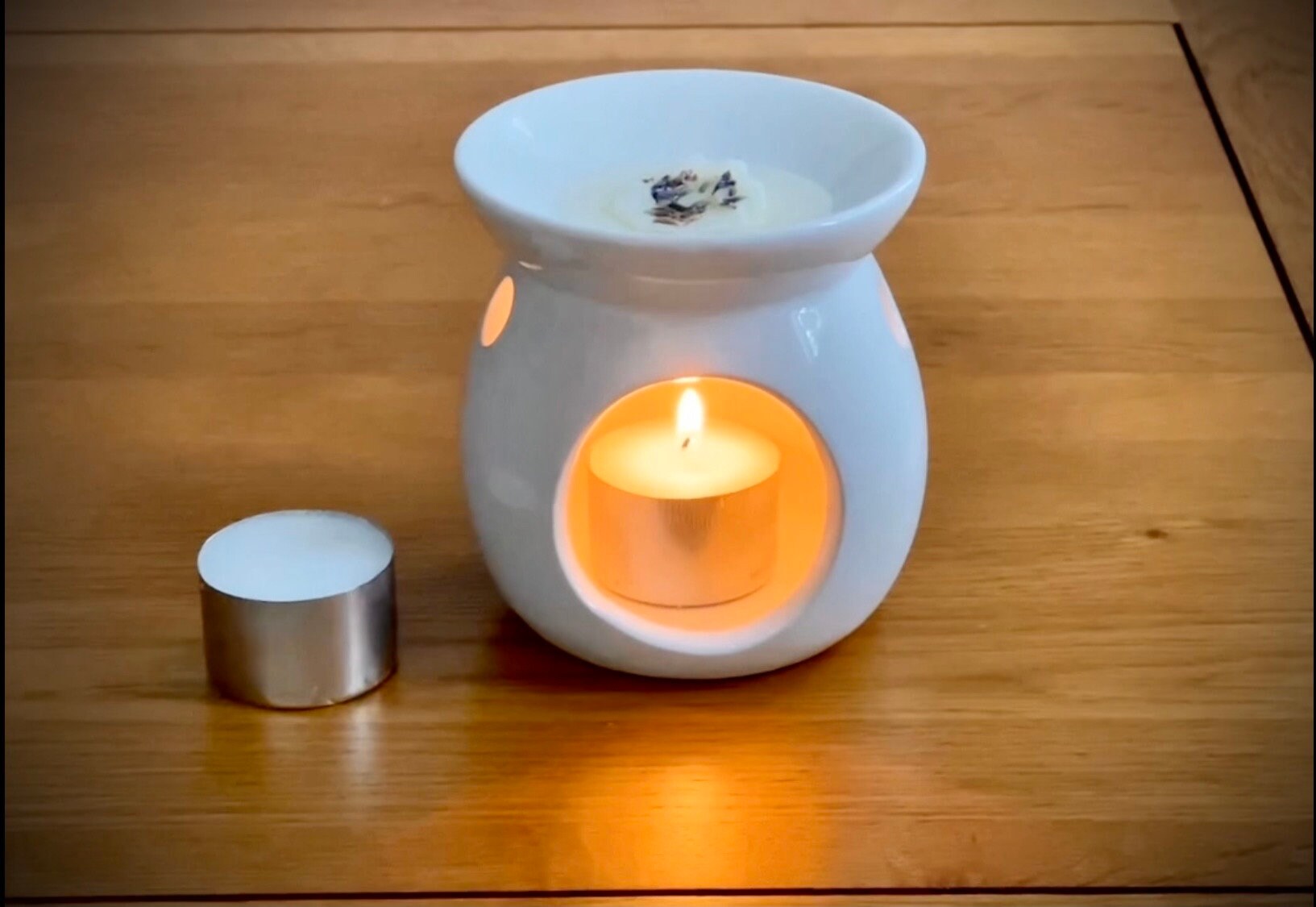 Wax burner and tea lights Wax melter Oil burner Etsy