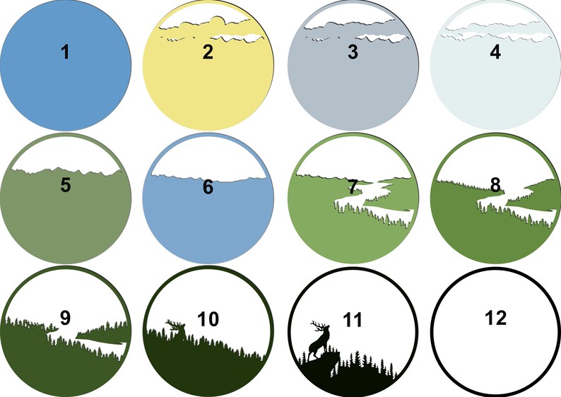 Download 3d Layered Mountains Svg Deer Svg Landscape Svg Tree Silhouette Cnc File For Wood Forest Svg Papercut Glowforge Laser Cut Files Digital Art Collectibles 330 Co Il