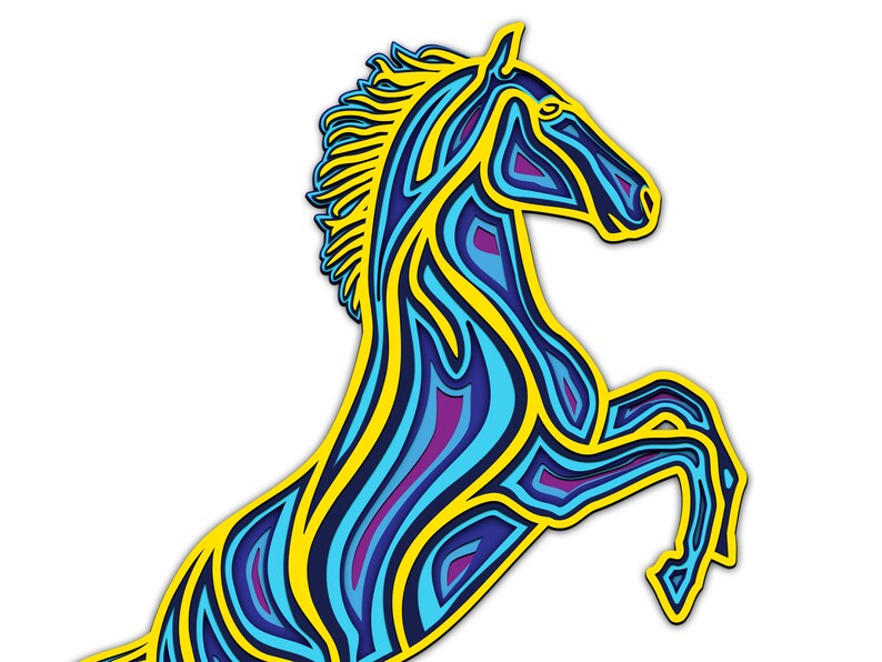 Download Laser Cut Files Cnc File For Wood Dxf Horse Templates Horse Mandala 3d Layered Svg File Horse Multilayer Blueprint Animal Mandala Files Pet Supplies Urns Memorials Vadel Com