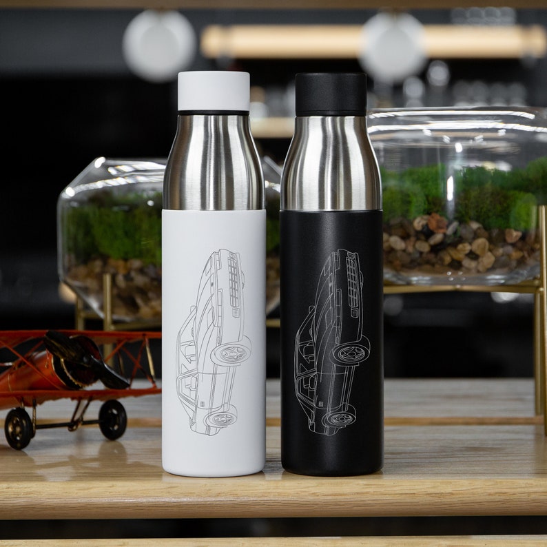 Car Accessories Personalized Gift Fathers Day Toyota Supra Mk3 A70 Insulated Water Bottle Gift for Boyfriend Engraved,Gift for Husband