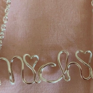 Name Necklace, Personalized Name Necklace, Custom Wire Wrap, Word Necklace, Custom Wire Wrapped Personalized Name, Woman, Mom, Girl, Gift