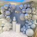 118Pcs 4D Round Silver Foil Balloon Macaron Blue Gray Birthday Party Decorations Ballon Adult Sanniversary Party Baby Shower Boy