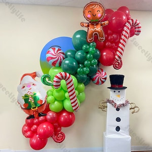 86pcs Christmas Balloon Kit Matte Red Green Balloons Santa Claus Kids Party Decor Baby Shower Gender Reveal Wedding Birthday Party Supplies